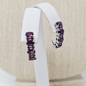 STS 925 Rhodolite Garnet Earrings